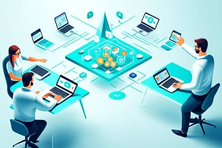 Medewerker werkt op een cloud-werkplek